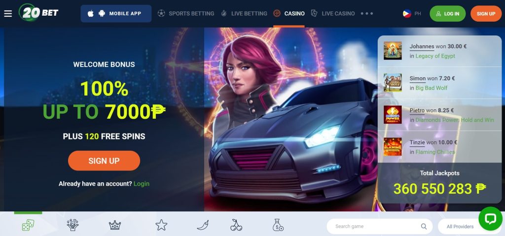 20bet main page