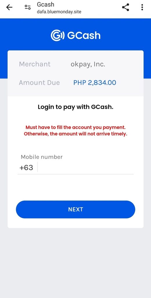 Confirm the payment in GCash