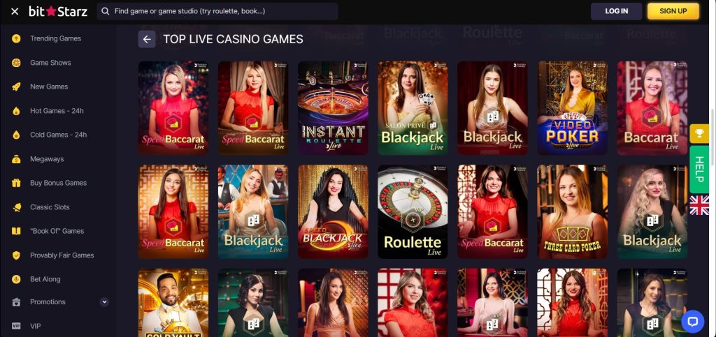 Live Casino Games at BitStarz