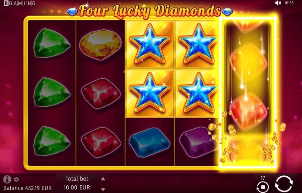 Four Lucky Diamonds at Megaslot