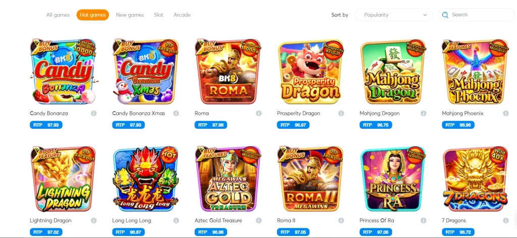 Hot games from NextSpin on BK8